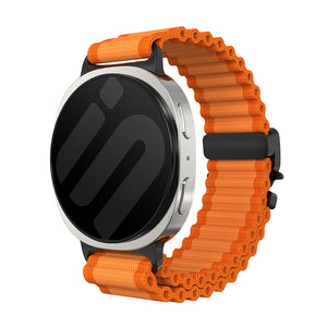 Correa nylon Outdoor con hebilla-P Samsung Galaxy Watch 8 Classic (naranja/negro)