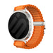 Samsung Galaxy Watch 8 Classic Outdoor Nylonarmband mit P-Schnalle (Orange/Silber)