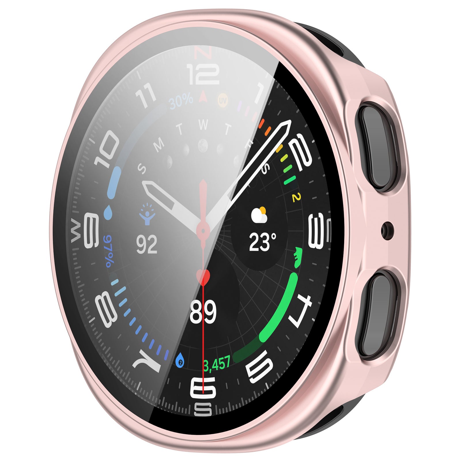Samsung Galaxy Watch 8 - 40mm Hardcase mit Glas (Rosa)