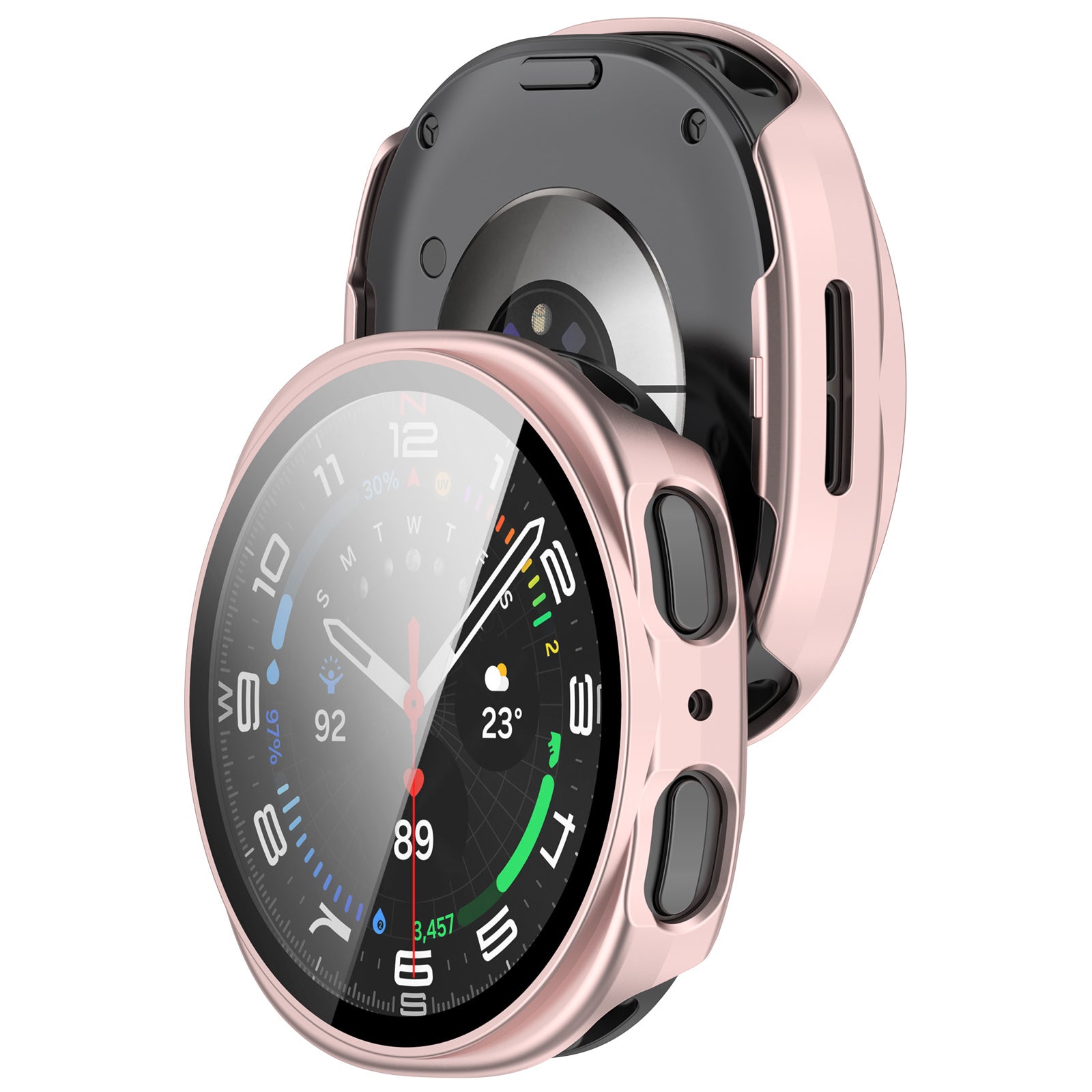 Samsung Galaxy Watch 8 - 40mm Hardcase mit Glas (Rosa)