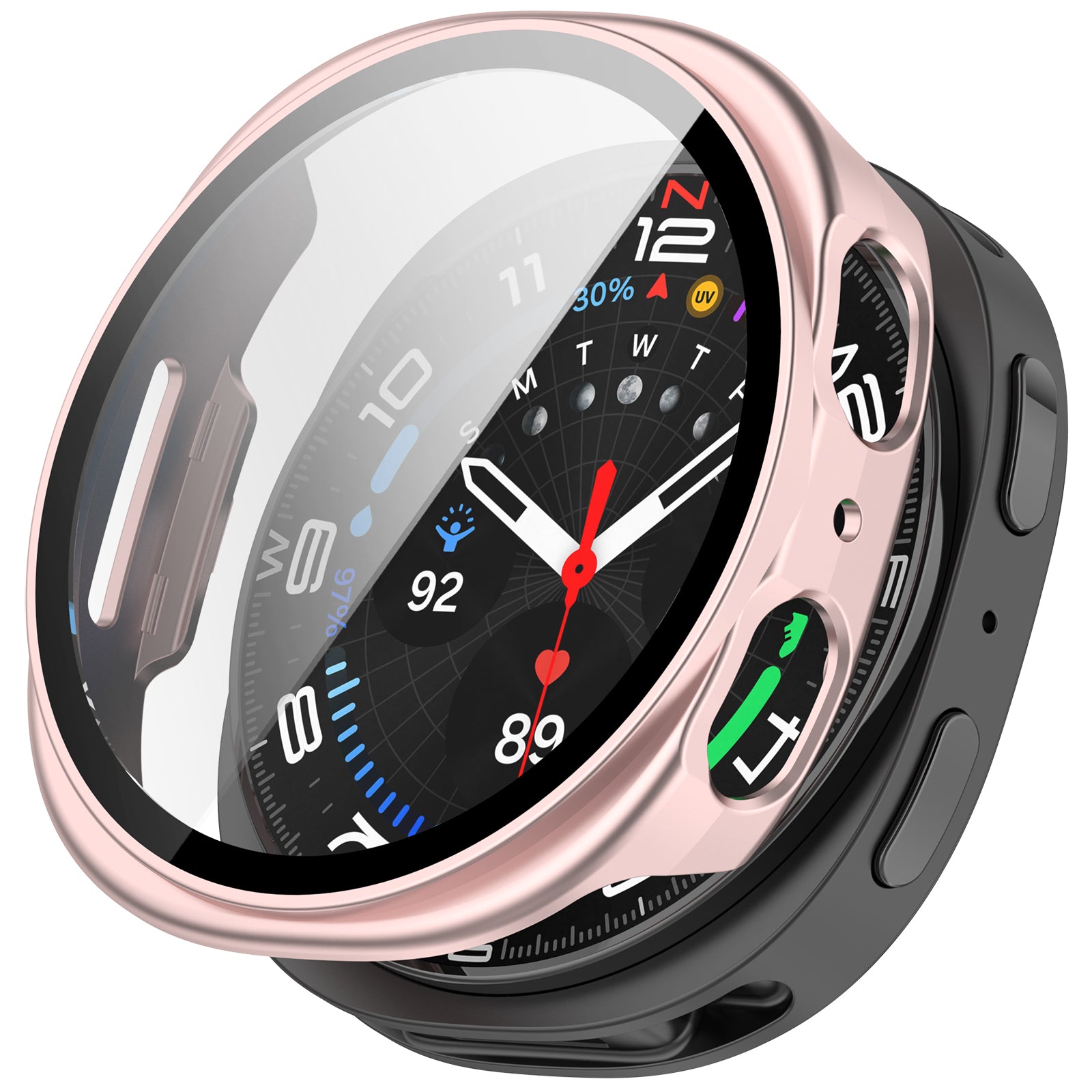 Samsung Galaxy Watch 8 - 44mm Hardcase mit Glas (Rosa)