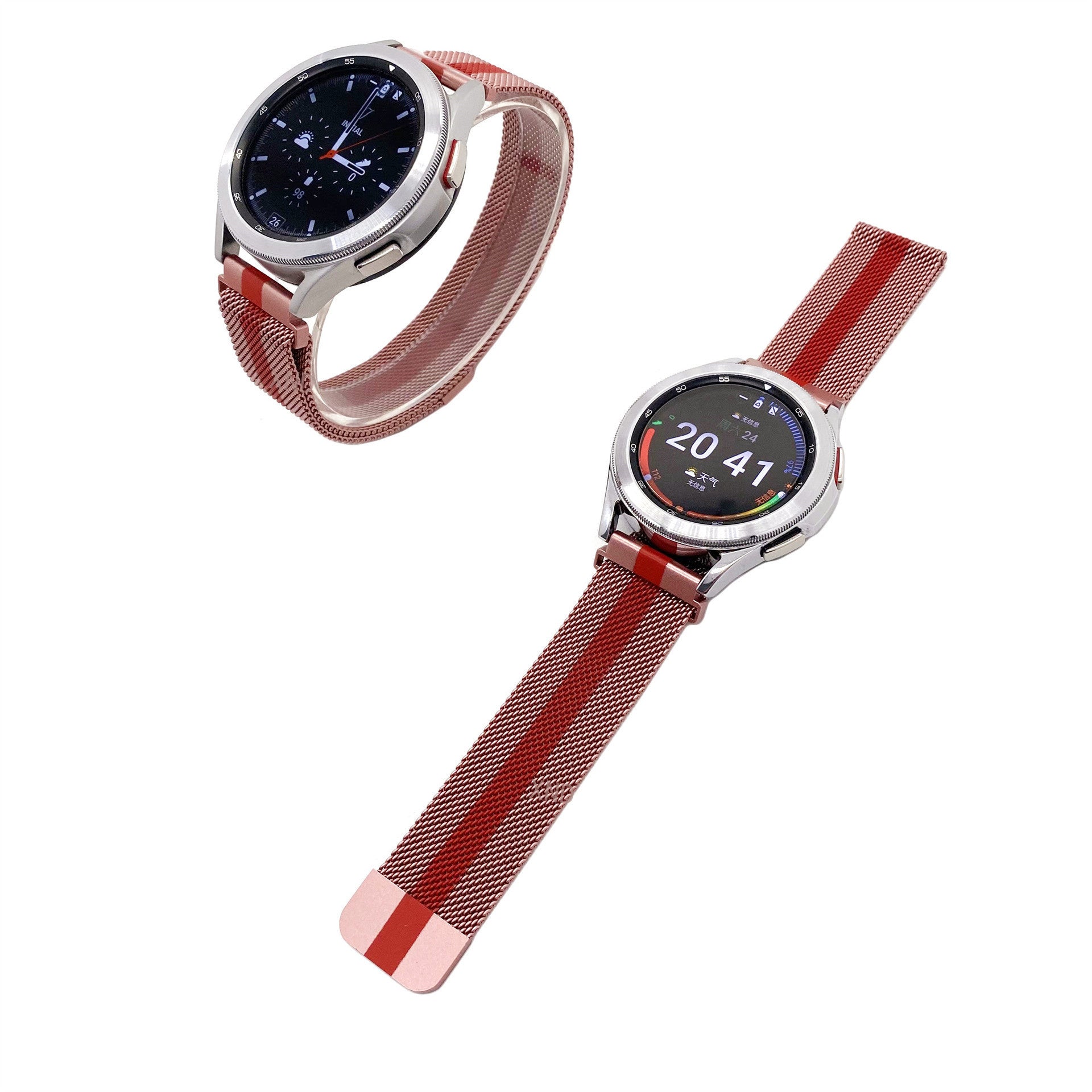 Samsung Galaxy Watch 3 45mm Milanese Strap (Red/Pink)