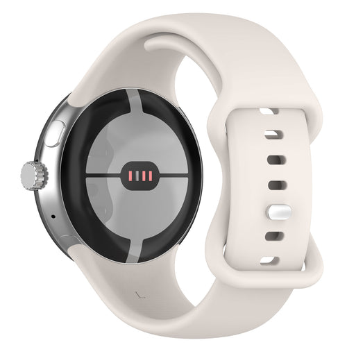 Google Pixel Watch 3 - 41mm Classic siliconen bandje (zand wit)