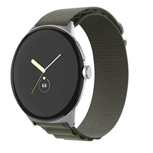 Google Pixel Watch 5 - 45mm Alpine Nylon Armband (Grün)