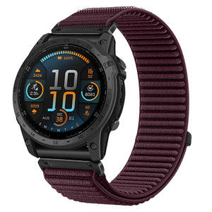 Garmin Fenix 7s Wave Nylon Strap (Plum)