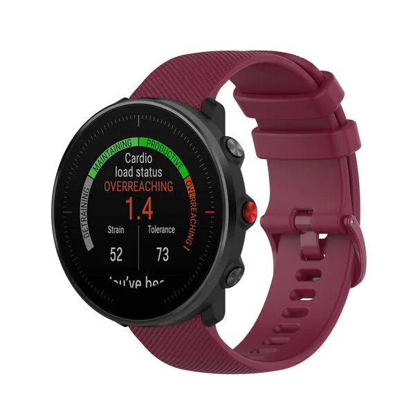 Polar Grit X2 Pro Luxuriöses Silikonarmband (Weinrot)