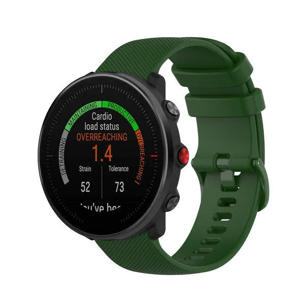 Polar Grit X2 Pro Luxuriöses Silikonarmband (Armeegrün)