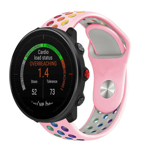 Silicone Sport Strap, on a watch, 3/4 front view