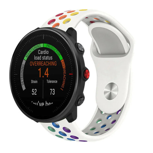 Silicone Sport Strap, on a watch, 3/4 front view