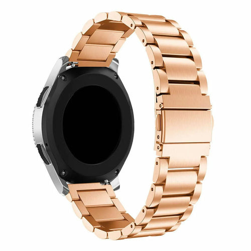 Steel Strap, rose gold, on a watch, 3/4 front view