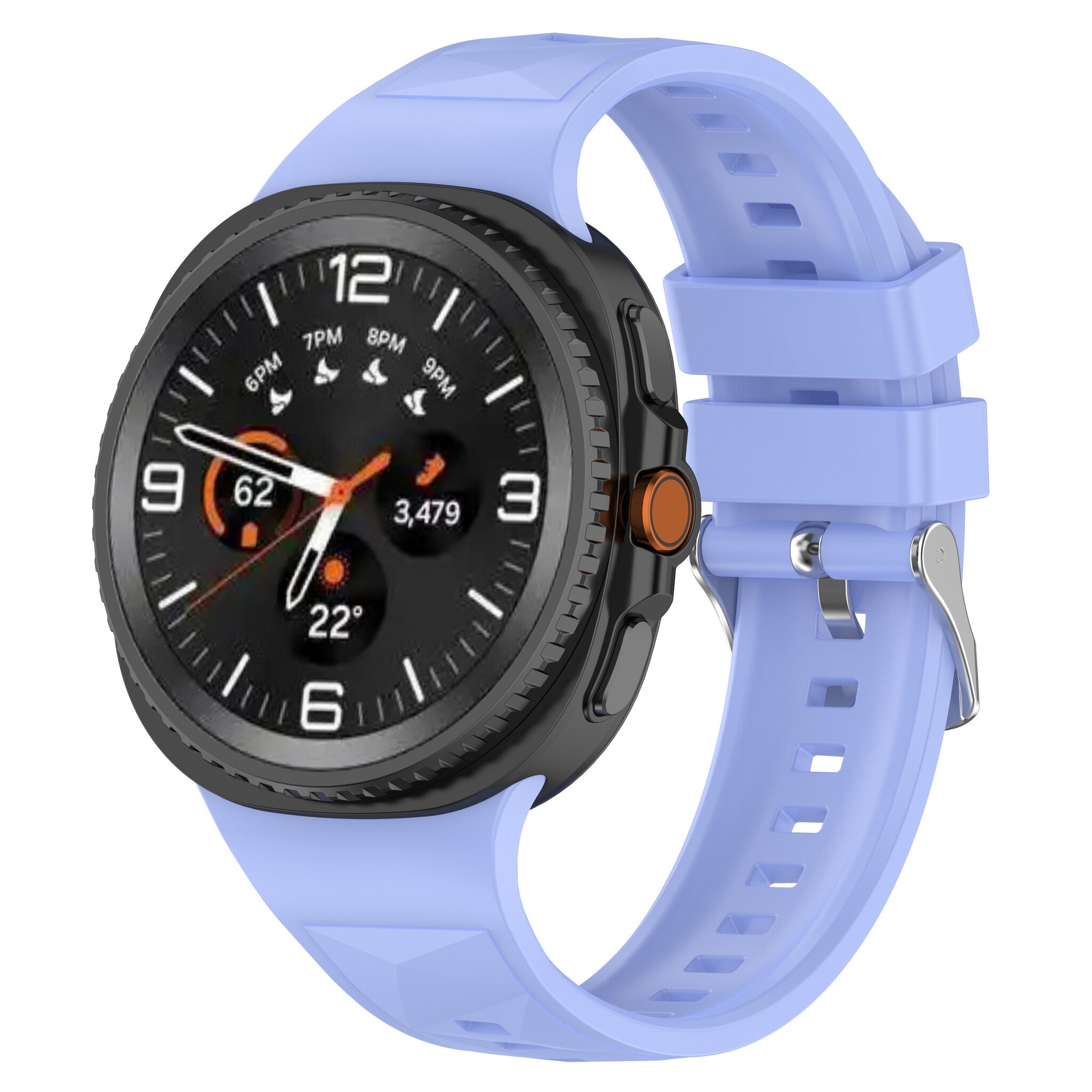 Samsung Galaxy Watch 8 - 40mm Diamant Silikonarmband (Lila)