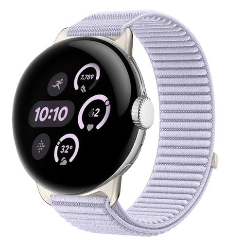Bracelet nylon ondulé Google Pixel Watch 5 - 41mm (mauve)