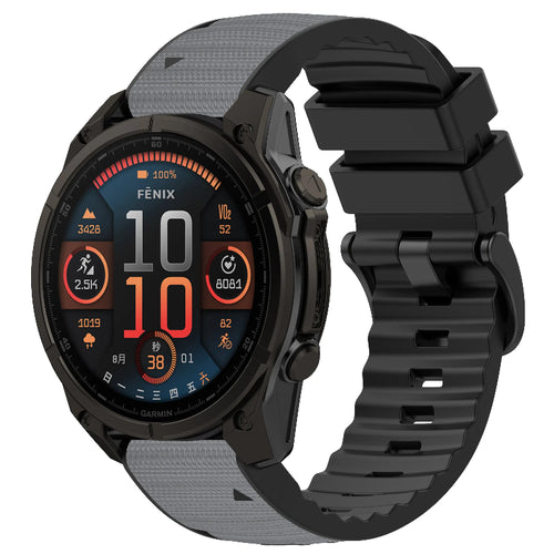 Garmin Tactix 8 - 47mm Hybrid Nylon Strap (Light Grey)