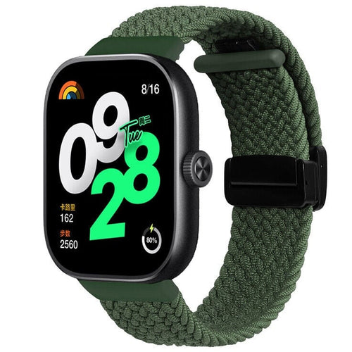 Redmi Watch 4 geflochtenes Armband mit D-Schnalle (Grün)