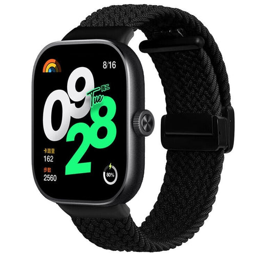 Redmi Watch 4 geflochtenes Armband mit D-Schnalle (Schwarz)