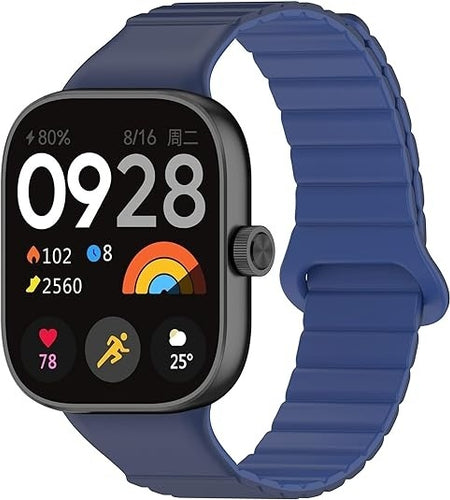 Xiaomi Smart Band 8 Pro Magnetisches Silikonarmband (Duo Blau)