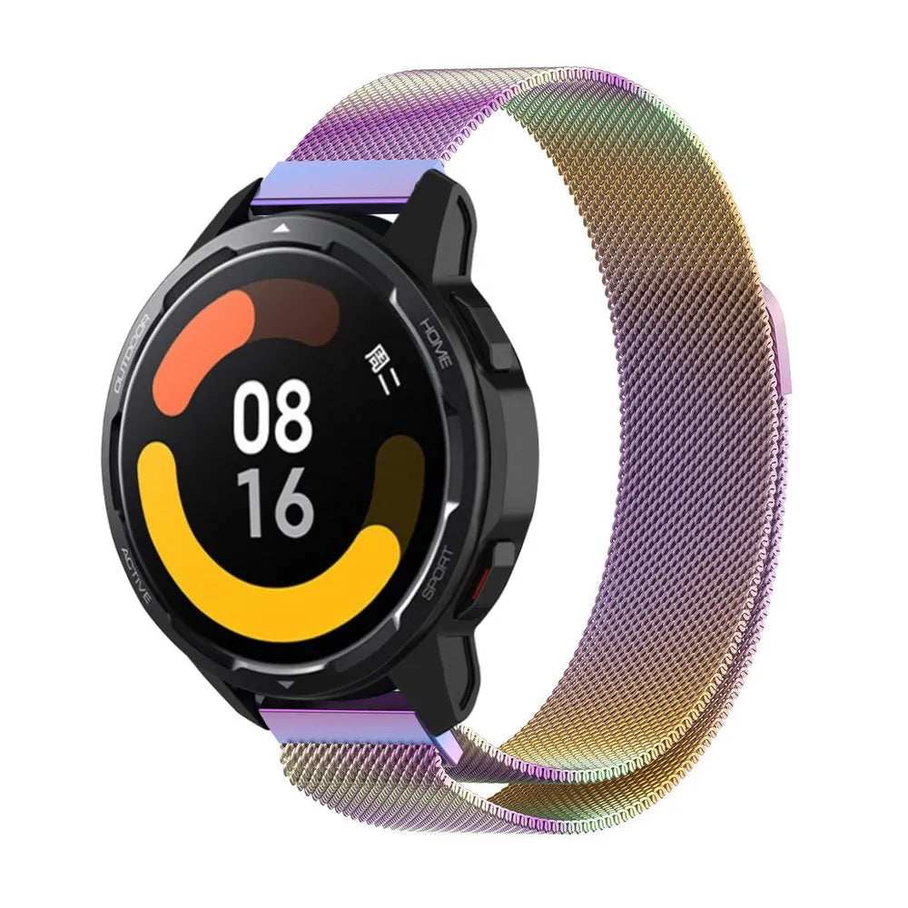 Milanese Strap, on a watch, 3/4 front view
