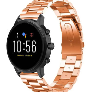 Bracelet acier Fossil Gen 4 Explorist HR (rose doré)