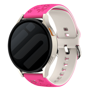 Coros Apex 42mm Flower Silicone Strap (Bright Pink/Starlight)