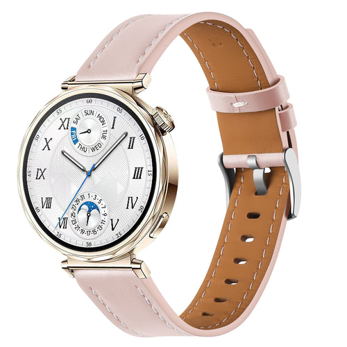 Huawei Watch GT 5 - 41mm 'One Push' Lederarmband (Hellrosa)