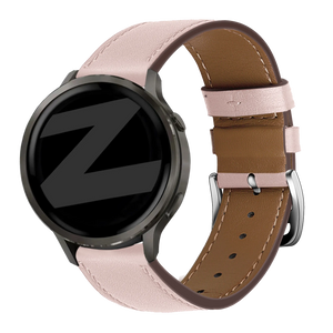 Bandz Garmin Forerunner 265s Leather Strap 'Deluxe' (Pink)