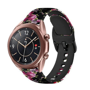 Print Silicone Strap, on a watch, 3/4 front view