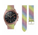 Bracelet cuir pailleté Samsung Galaxy Watch 3 41mm (arc-en-ciel)