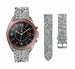 Bracelet cuir pailleté Samsung Galaxy Watch 3 41mm (argent)
