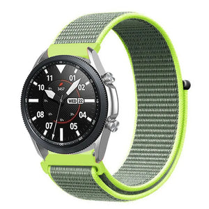 Nylon Strap, fluorescent, on a watch, 3/4 front view