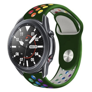 Silicone Sport Strap, on a watch, 3/4 front view