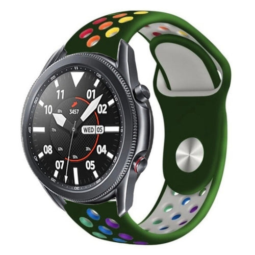 Silicone Sport Strap, on a watch, 3/4 front view