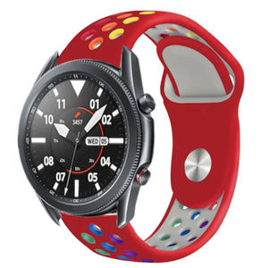 Silicone Sport Strap, on a watch, 3/4 front view