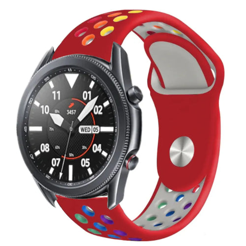 Silicone Sport Strap, on a watch, 3/4 front view
