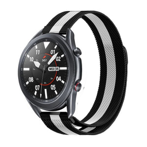 Correa milanesa Samsung Galaxy Watch 3 45mm (negro/blanco)