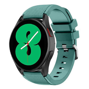 Twill Silicone Strap, viridian, on a watch, 3/4 front view
