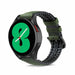 Bracelet silicone/cuir Galaxy Watch 4 - 44mm (Vert)
