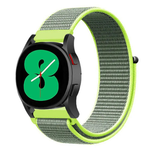 Nylon Strap, fluorescent, on a watch, 3/4 front view