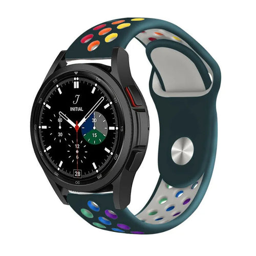 Silicone Sport Strap, on a watch, 3/4 front view