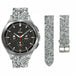 Bracelet cuir pailleté Samsung Galaxy Watch 4 Classic 42mm (argent)