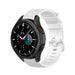 Bracelet silicone luxe Galaxy Watch 4 Classic 42mm (Blanc)