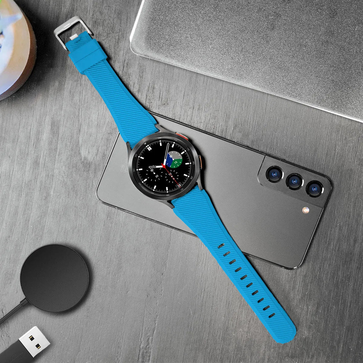 Coros Apex 2 Twill Silicone Strap (Light Blue)
