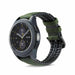 Samsung Galaxy Watch 42mm Silikon / Leder Armband (Schwarz / Grün)