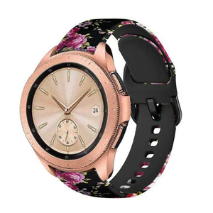 Print Silicone Strap, on a watch, 3/4 front view