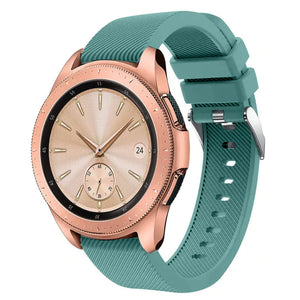 Twill Silicone Strap, on a watch, 3/4 front view