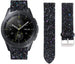 Samsung Galaxy Watch 42mm Leder Glitzerarmband (Schwarz)