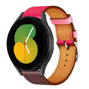 Leather Strap 'Duo', on a watch, 3/4 front view