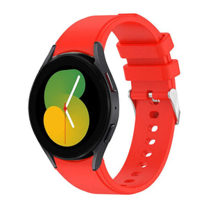 Silicone Strap 'Perfect Fit', bright red, on a watch, 3/4 front view