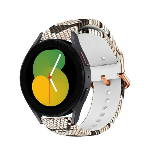 Print Silicone Strap, on a watch, 3/4 front view