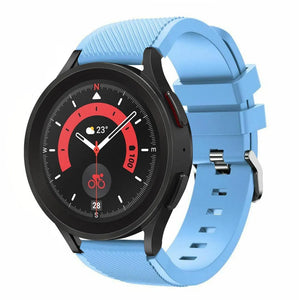 Twill Silicone Strap, on a watch, 3/4 front view