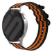 Bracelet nylon boucle Xiaomi Mi Watch (noir/orange)